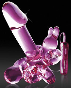Icicles No.34 - 10 Function Vibrating Hands Free Strap On Vibrators - Clitoral & Labia ICICLES 