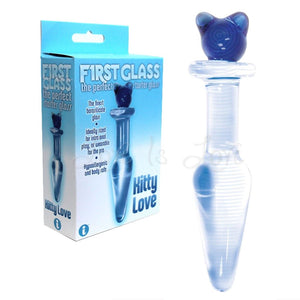 Icon Brands First Glass Kitty Love Glass Butt Plug Anal - Anal Glass Toys Icon Brands 