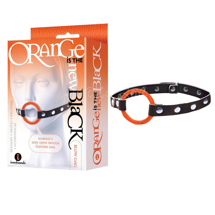 Icon Brands Orange Is The New Black Blow Gag Open Mouth Leather Gag