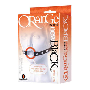 Icon Brands Orange Is The New Black Blow Gag Open Mouth Leather Gag Bondage - Ball & Bit Gags Icon Brands 