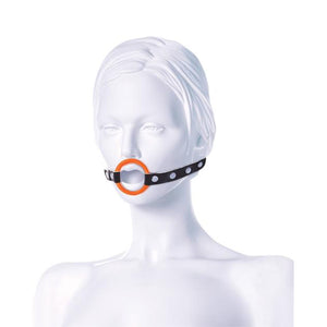 Icon Brands Orange Is The New Black Blow Gag Open Mouth Leather Gag Bondage - Ball & Bit Gags Icon Brands 