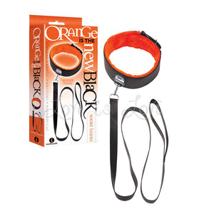 Icon Brands Orange Is The New Black Short Leash With Collar (Newly Replenished on Jan 19) Bondage - Collars & Leash Icon Brands 
