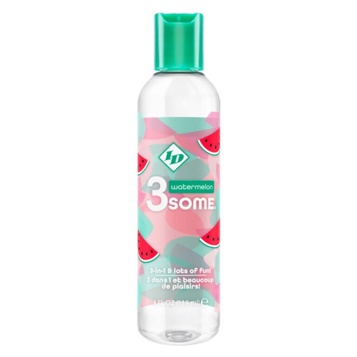 ID 3some 3-in-1 Sugar-Free Flavored Lubricant 4 oz 118 ml
