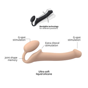 Strap-On-Me Semi Realistic Bendable Strap-On Silicone Dildo