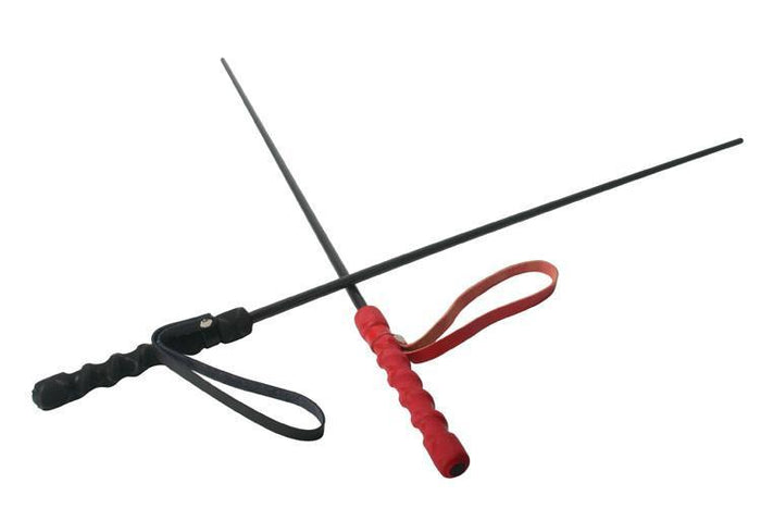 Leather Wrist Strap Intense Impact Cane Black or Red