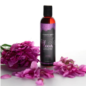 Intimate Earth Massage Oil Honey Almond or Bloom Peony Blush 120 ML 4 FL OZ For Us - Sexy Massage Intimate Earth Bloom Peony Blush 
