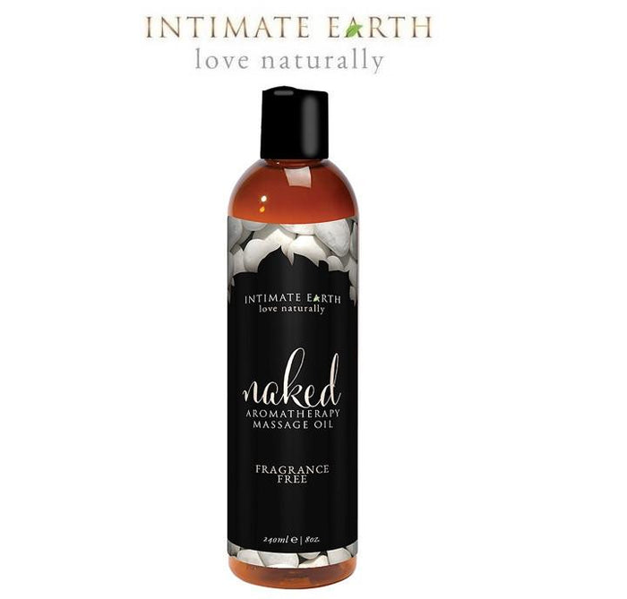 Intimate Earth Naked Aromatherapy Massage Oil Fragrance Free 4 oz or 8 oz