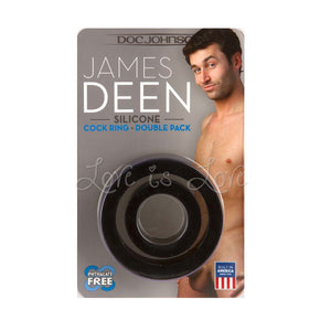 James Deen Cock Ring Double Pack For Him - Cock Rings Doc Johnson 