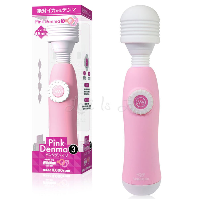 Japan SSI Wild One Pink Denma 3 Wand 45 MM Dia Head Pink (Popular Wand)