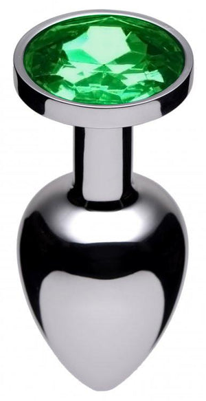 Jewel Butt Plug Extra Large Anal - Tail & Jewelled Butt Plugs XRLLC Emerald Extra Large 