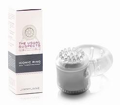 JimmyJane Iconic Vibrating Cock Ring (Dual Modes Deliver Either Pressure Activated or Constant Pleasure)