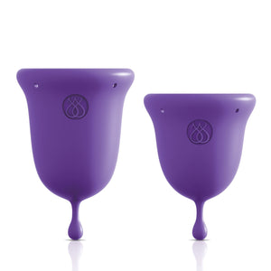 JimmyJane Intimate Care Menstrual Cups Two Piece Set Purple For Her - Menstrual Cups JimmyJane 
