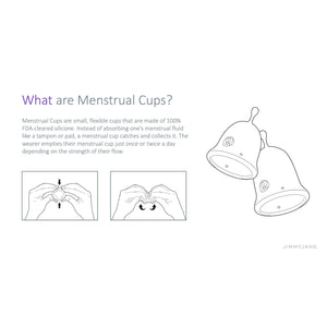 JimmyJane Intimate Care Menstrual Cups Two Piece Set Purple For Her - Menstrual Cups JimmyJane 
