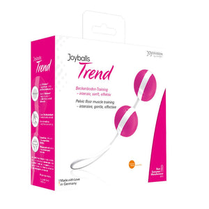 JoyDivision Joyballs Trend Duo Kegel Balls Magenta and White For Her - Kegel & Pelvic Exerciser Joy Division 