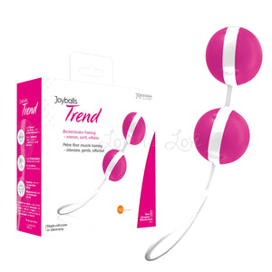 JoyDivision Joyballs Trend Duo Kegel Balls Magenta and White For Her - Kegel & Pelvic Exerciser Joy Division 