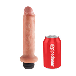 King Cock Squirting Cock 7 Inch Flesh or Tan Dildos - Inflatable & Ejaculating King Cock Flesh 