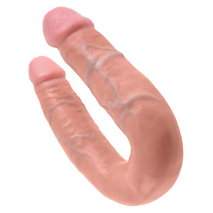 King Cock U-Shaped Double Trouble Small or Medium Flesh or Black Dildos - King Cock Dildos King Cock 