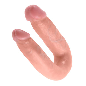 King Cock U-Shaped Double Trouble Small or Medium Flesh or Black Dildos - King Cock Dildos King Cock 