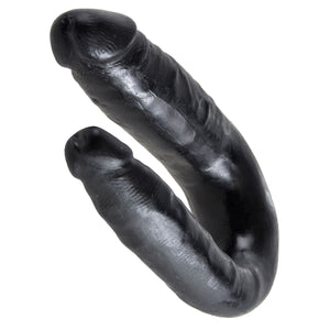 King Cock U-Shaped Double Trouble Small or Medium Flesh or Black Dildos - King Cock Dildos King Cock 