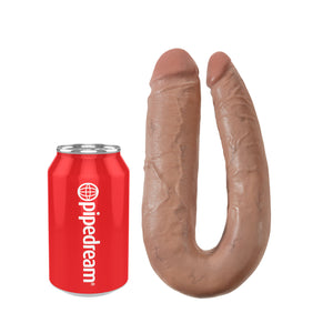 King Cock U-Shaped Large Double Trouble Tan 17.5 Inch Dildos - King Cock Dildos King Cock 