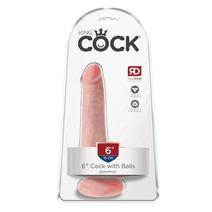 King Cock 6 Inch Cock With Balls Flesh Or Tan Dildos - King Cock Dildos King Cock