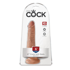 King Cock 6 Inch Cock With Balls Flesh Or Tan Dildos - King Cock Dildos King Cock