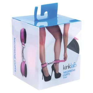 Kinklab Neoprene Cuffs Black or Pink Bondage - Ankle & Wrist Restraints kinklab Pink 