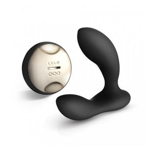 Lelo Hugo Remote Controlled Vibrating Prostate Massager Black or Deep Rose or Ocean Blue Prostate Massagers - Lelo Prostate Toys Lelo Black 