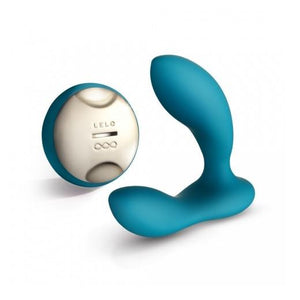 Lelo Hugo Remote Controlled Vibrating Prostate Massager Black or Deep Rose or Ocean Blue Prostate Massagers - Lelo Prostate Toys Lelo Ocean Blue 