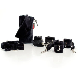 Liberator Black Label Tensionier Cuff and Blindfold Kit (Microfiber Black) Bondage - Bondage & Restraint Kits Liberator 