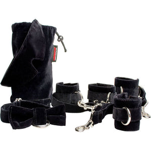 Liberator Black Label Tensionier Cuff and Blindfold Kit (Microfiber Black) Bondage - Bondage & Restraint Kits Liberator 
