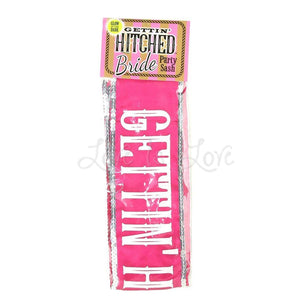 Little Genie Gettin' Hitched Glow in the Dark Sash (Newly Replenished on Nov 18) Gifts & Games - Bachelorette Little Genie Productions LLC 