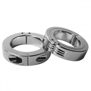 Locking Hinged Cock Ring Chrome Plated Brass Small or Medium or Large (Good Reviews) Bondage - Cock & Ball Torture Kink 