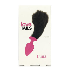 Luna Love Tails Pink Plug With Short Black Tail Anal - Tail & Jewelled Butt Plugs Love Tails 