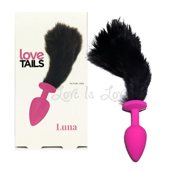 Luna Love Tails Pink Plug With Short Black Tail