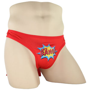 Male Power Let's Bang Superhero Thong Red For Him - Men's Intimate Wear Male Power 