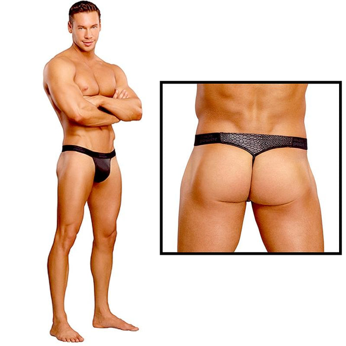 Male Power Micro G-String V Black Cobra SM or LXL