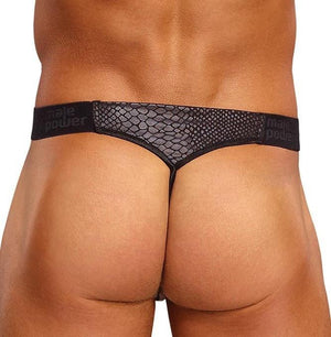 Male Power Micro G-String V Black Cobra SM or LXL For Him - Men's Intimate Wear Male Power LXL 