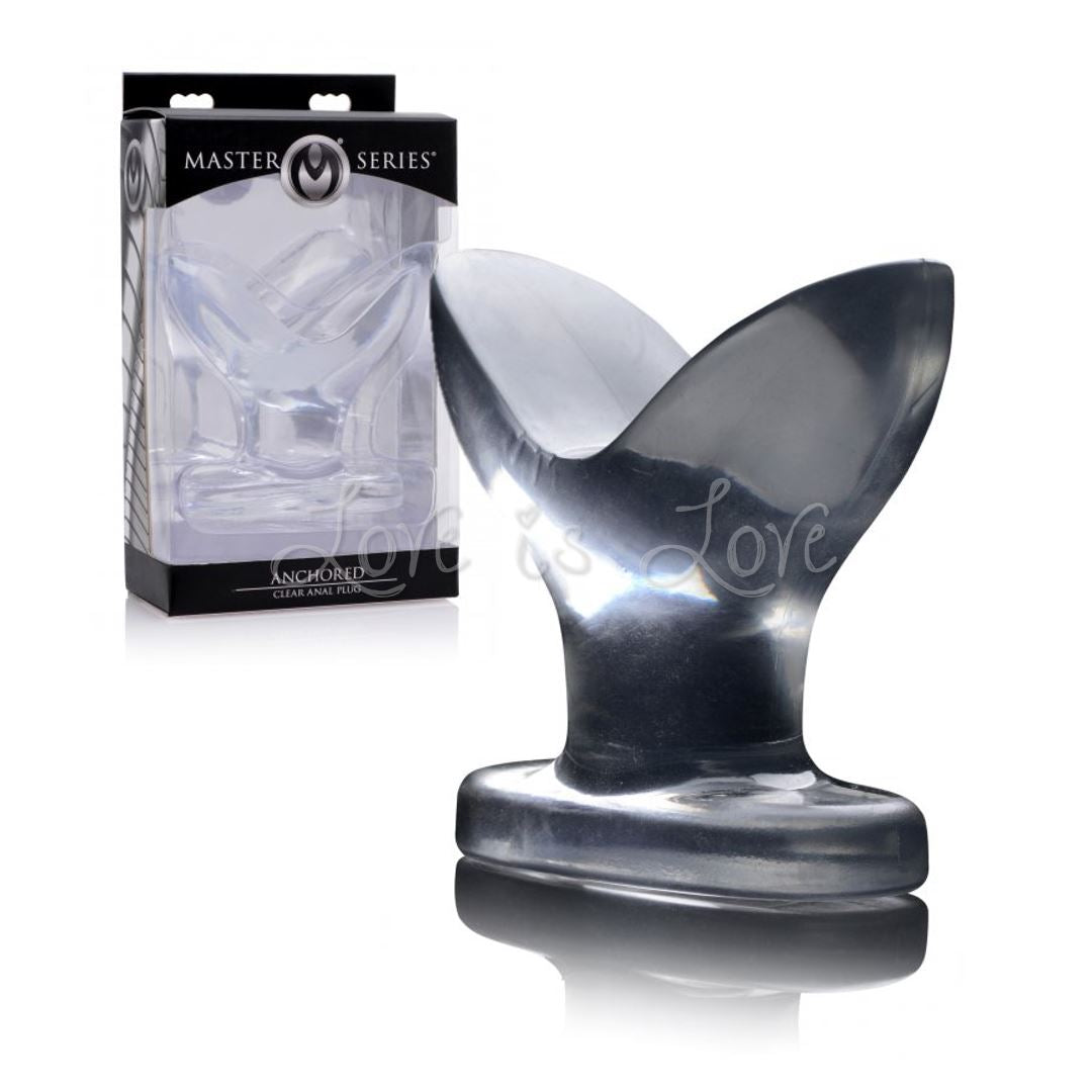 Master Series Anchored Clear Anal Plug Love is Love Master Series Anchored Clear Anal Plug Love is Love
