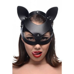 Master Series Bad Kitten Leather Cat Mask Bondage - Blindfolds & Masks Master Series 