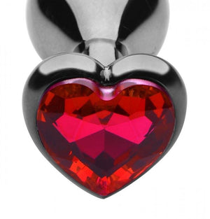 Master Series Crimson Tied Scarlet Heart Jewel Anal Plug Anal - Premium Luxury Anal Toys Master Series 