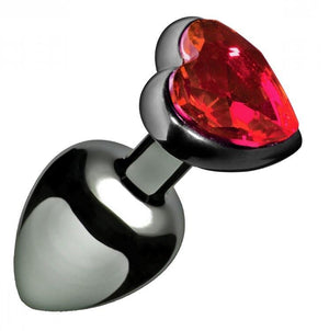Master Series Crimson Tied Scarlet Heart Jewel Anal Plug Anal - Premium Luxury Anal Toys Master Series 