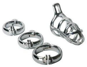 Master Series Detained Stainless Steel Chastity Cage For Him - Chastity Devices Master Series 