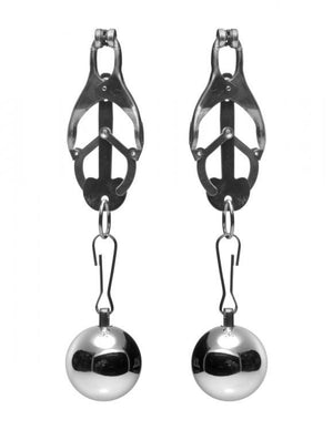 Master Series Deviant Monarch Weighted Nipple Clamps Nipple Toys - Nipple Clamps Master Series 