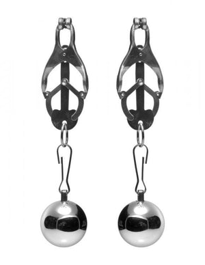 Master Series Deviant Monarch Weighted Nipple Clamps Nipple Toys - Nipple Clamps Master Series 