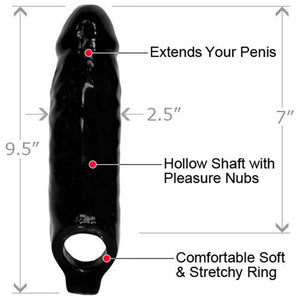 Master Series Mamba Cock Sheath Black XL ( Good Reviews) For Him - Penis Sheath/Sleeve Master Series 