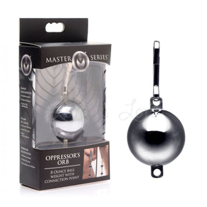 Master Series Oppressor's Orb Interlocking 8 Ounce Ball Weight with Connection Point Bondage - Cock & Ball Torture Master Series 