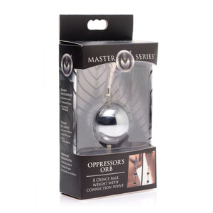 Master Series Oppressor's Orb Interlocking 8 Ounce Ball Weight with Connection Point Bondage - Cock & Ball Torture Master Series 