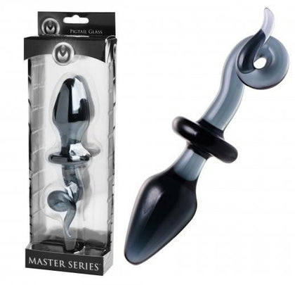 Master Series Swine Pig Tail Glass Anal Plug Love is Love Master Series Swine Pig Tail Glass Anal Plug Love is Love