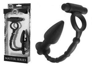 Master Series Viaticus Dual Cock Ring And Anal Plug Vibe For Him - Cock Ring & Anal Plug Master Series 